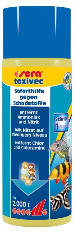 Sera Toxivec Soforthilfe gegen Schadstoffe Aquarium Wasseraufbereitung 500 ml