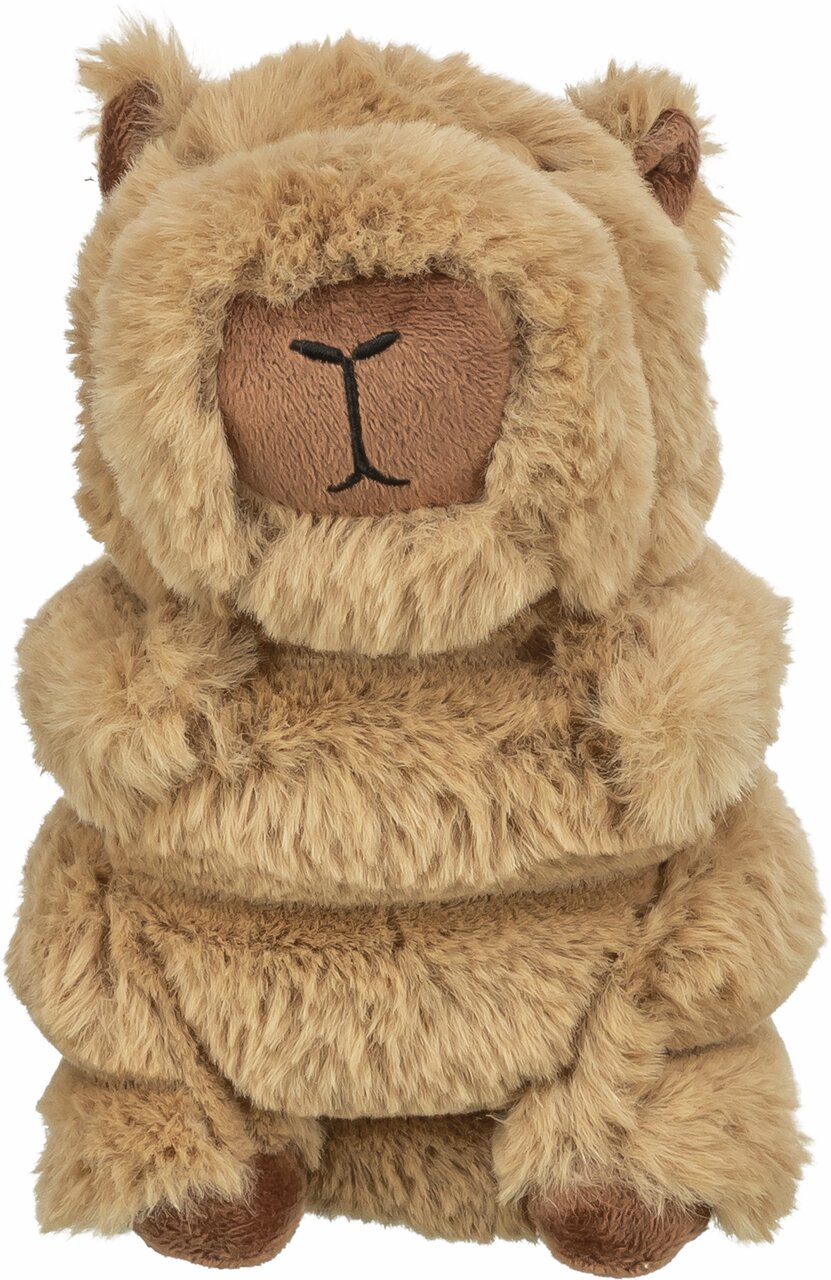 Plüschspielzeug TRIXIE für Hunde, Bär-Design, flauschig, langlebig und weich, beige, ohne Füllung im Bauch, ca. 20 cm groß.