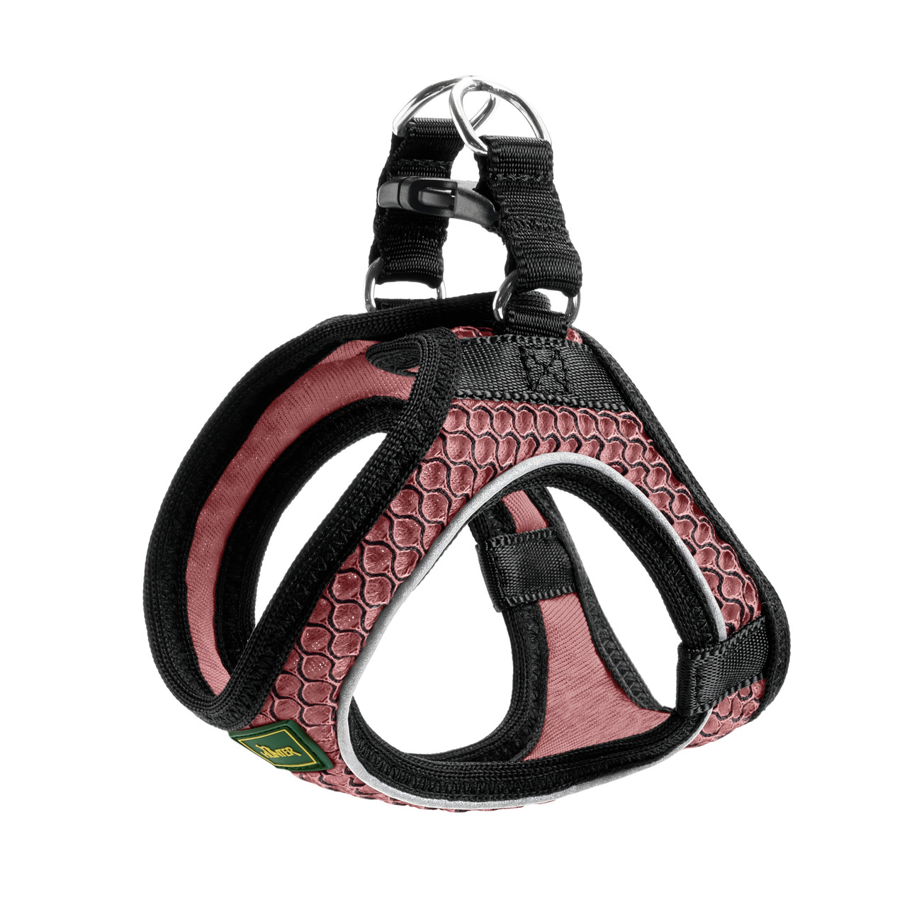 HUNTER Geschirr "Hilo Comfort", Bordeaux, für kl.-mittelgr. Hunde, atmungsaktives Mesh, verstellbar, 2 Ringe, ideal für Outdoor, Alltag.