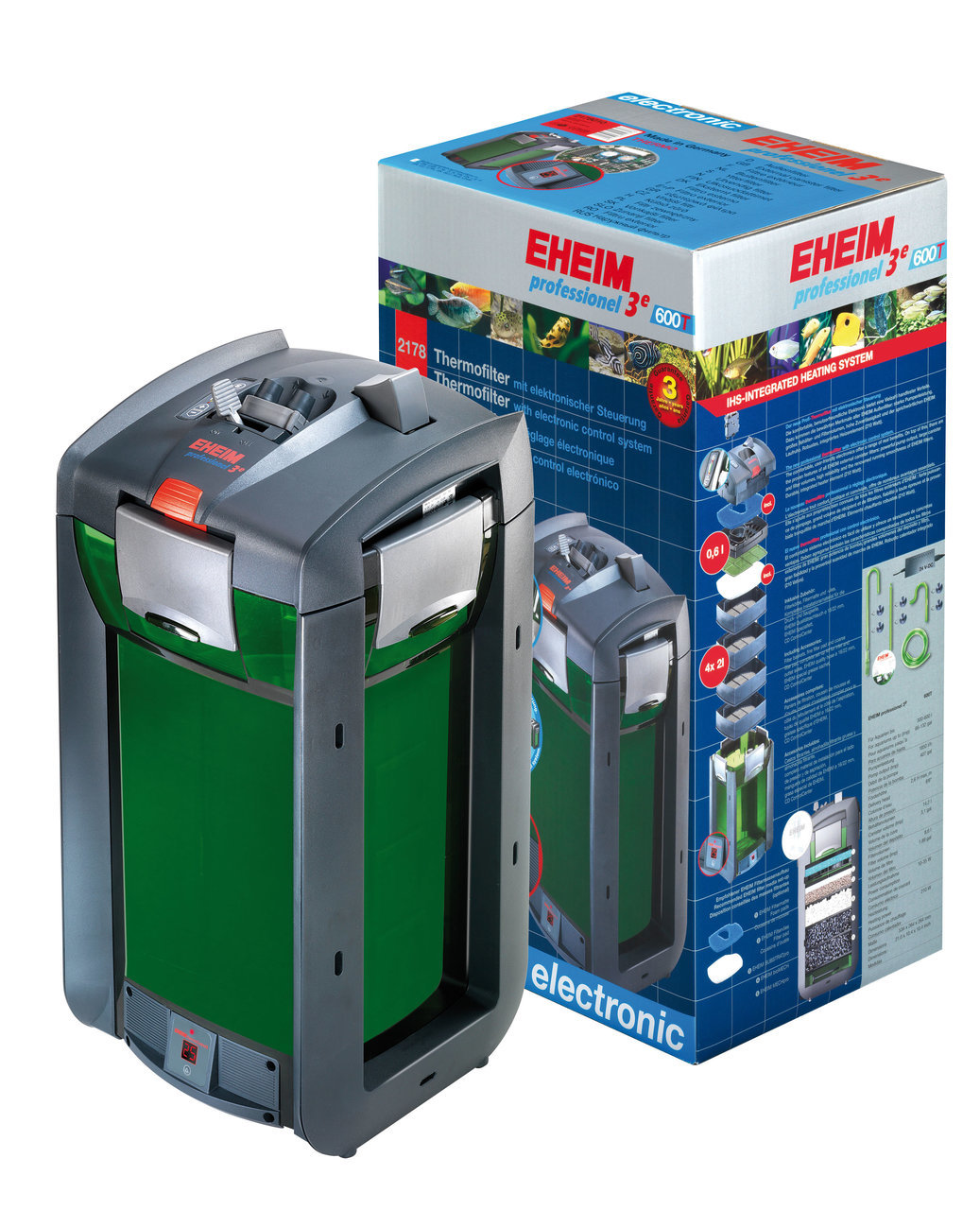 EHEIM professionel 5e 600T Thermofilter, für Aquarienbesitzer, präzise Temp.regelung, elektronisch, Süß-/Meerwasser, „Made in Germany“.