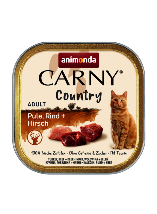 Animonda Carny Country Adult Pute, Rind + Hirsch Katzen Nassfutter 100 g