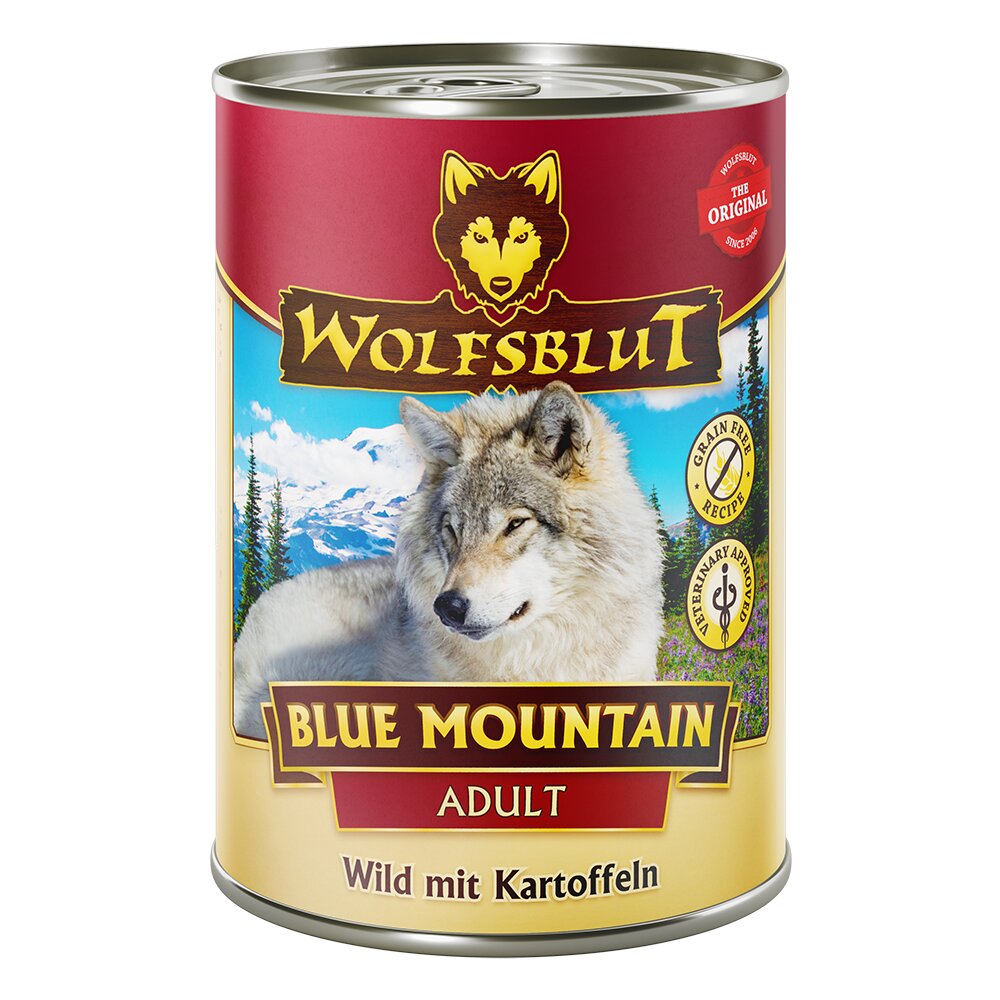 Wolfsblut Hundefutter Blue Mountain (Wild+Kartoffeln), Adult, 395 g, getreidefrei, tierärztl. empfohlen.