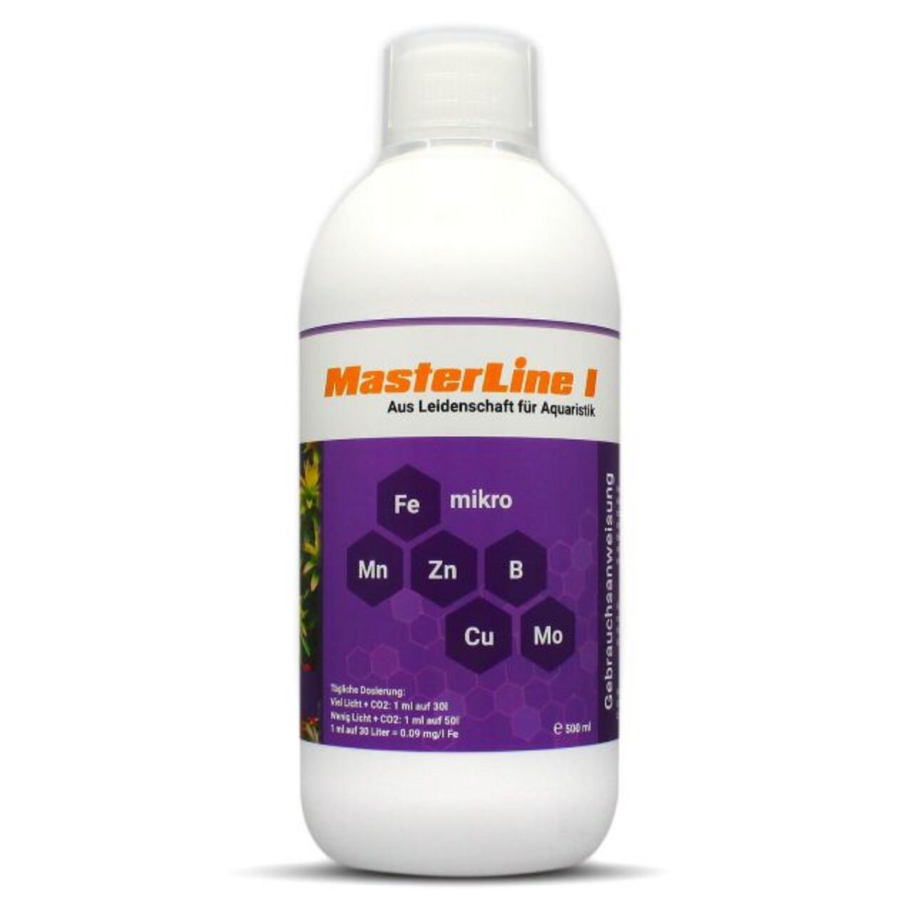 MasterLine MasterLine I, 500 ml, für Aquaristik, Mikronährstoffe (Fe, Mn, Zn, B, Cu, Mo), „Aus Leidenschaft für Aquaristik“.