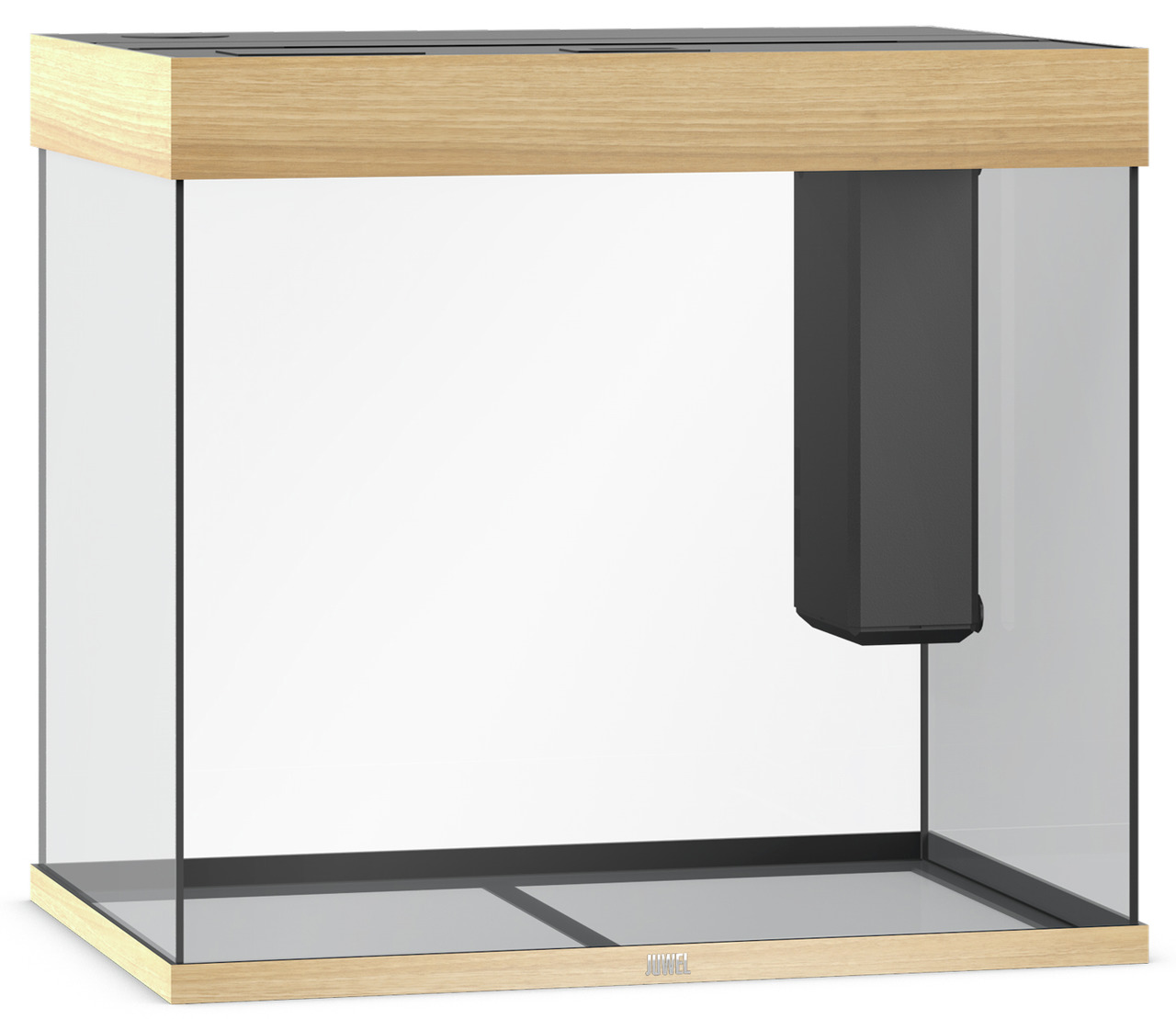 JUWEL Aquarium LIDO 120, helles Holz, 120 L, für Süß--Meerwasserfische, modernes Design, platzsparend, mit integriertem Filtersystem.