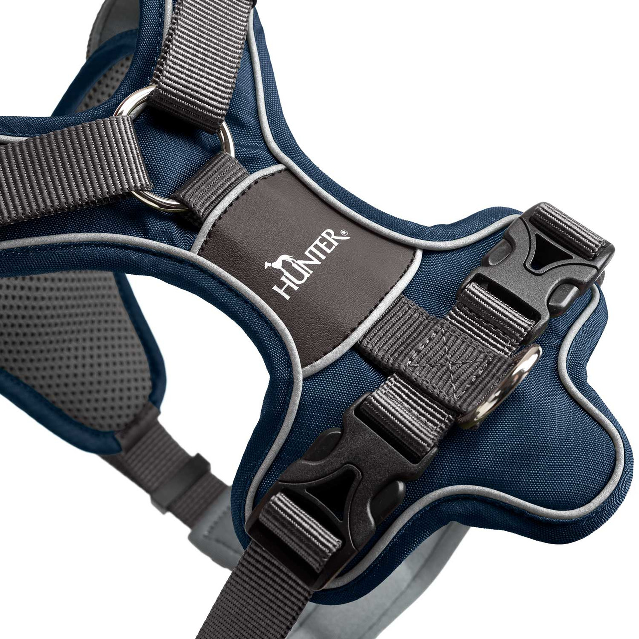 HUNTER Geschirr Divo 79-107 cm L-XL hellblau/grau