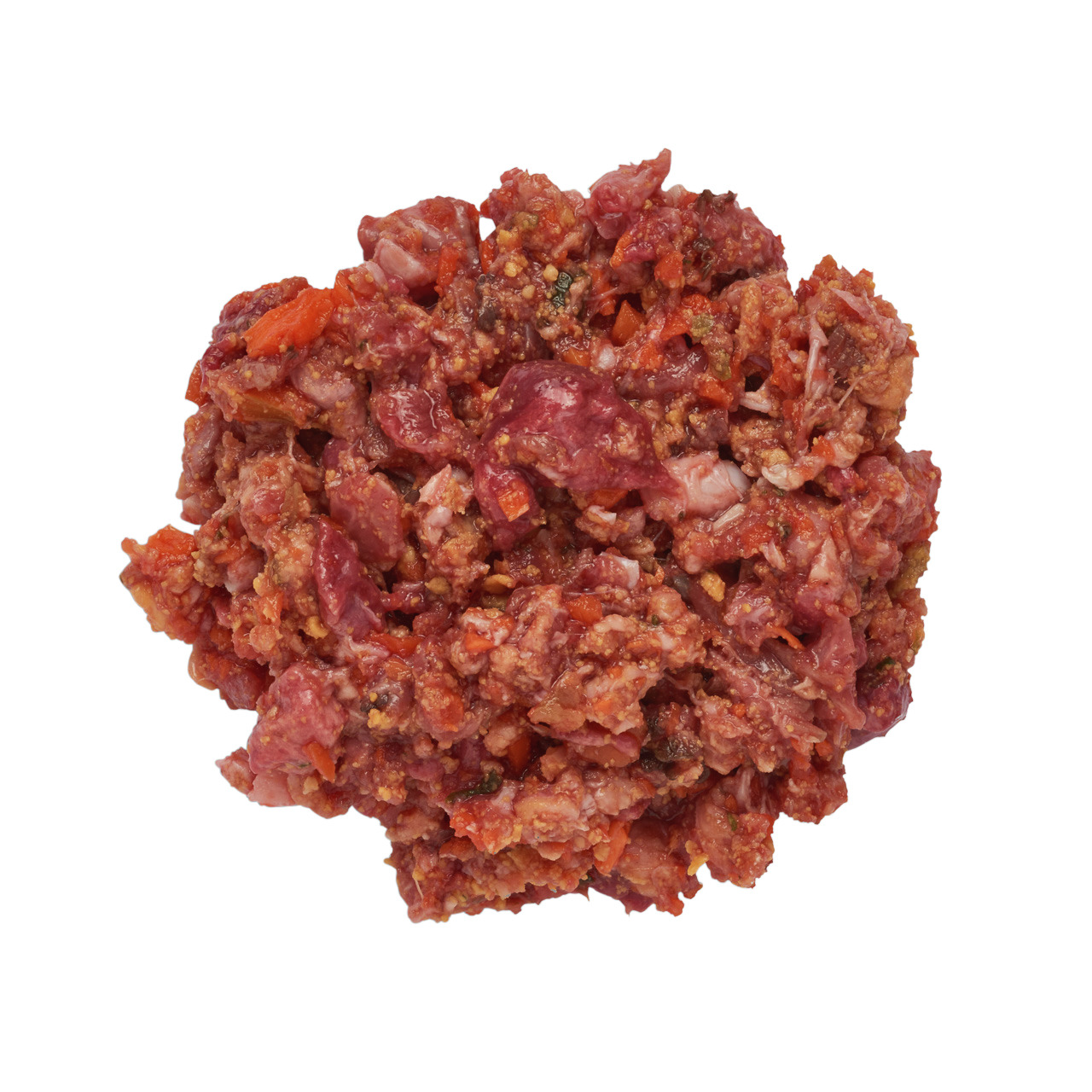 Lottis Häppchen BARF für Hunde, Rind+Karotten, frisches Fleisch+Gemüse, ausgewogene Ernährung, für ausgewachsene Hunde.