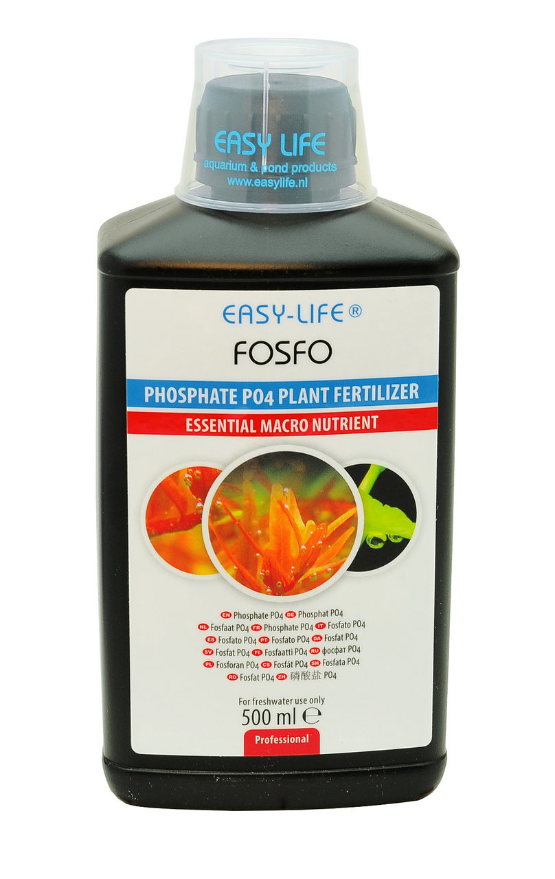 Easy-Life Fosfo, Phosphatdünger (PO4) für Wasserpflanzen, Süßwasseraquarien, essenzielle Makronährstoffe, 500 ml.