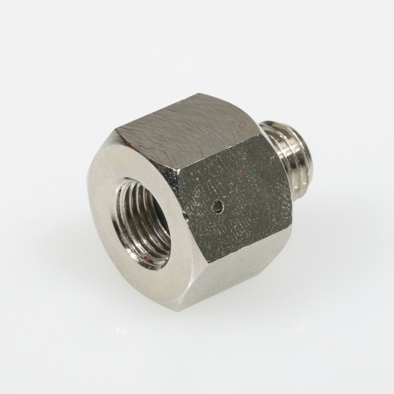JBL Metallverschraubung, Zubehör für Aquarien-CO2-Druckminderer, robust, sechseckig, silbern, glänzend, sichere Verbindung.