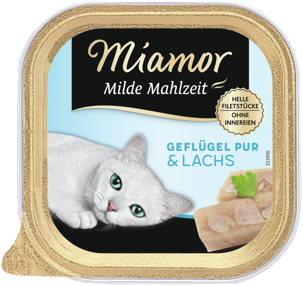 Sparpaket 32 x 100 g Miamor Milde Mahlzeit Geflügel pur & Lachs Katzen Nassfutter
