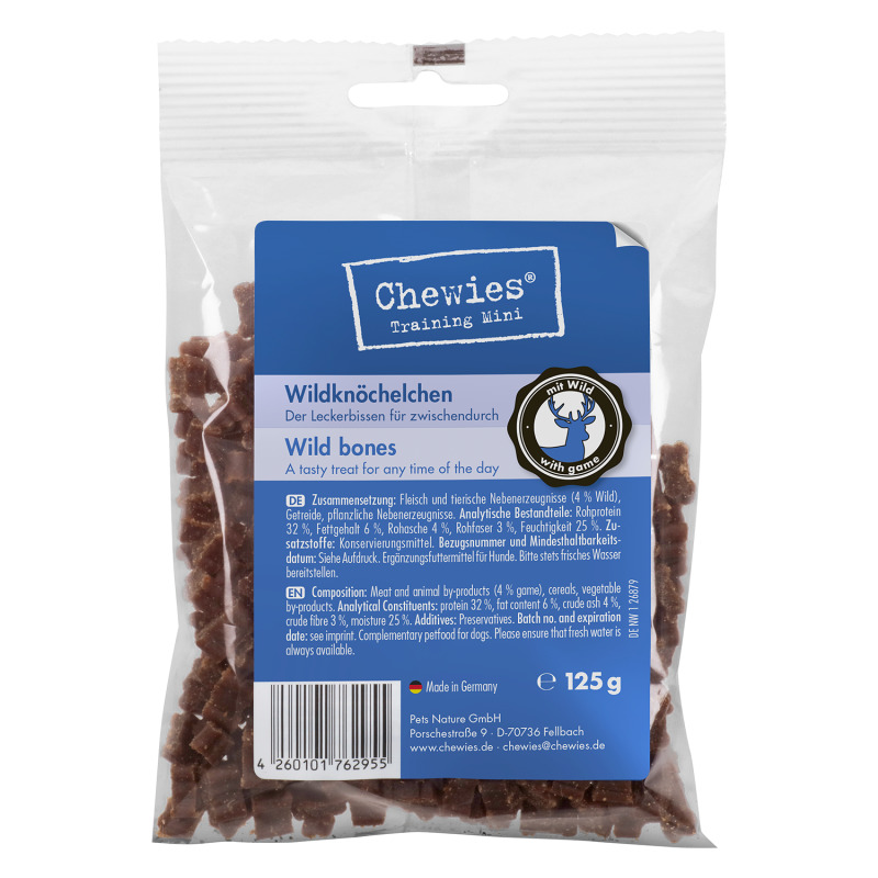 Chewies Mini Wild 125g Hundesnack