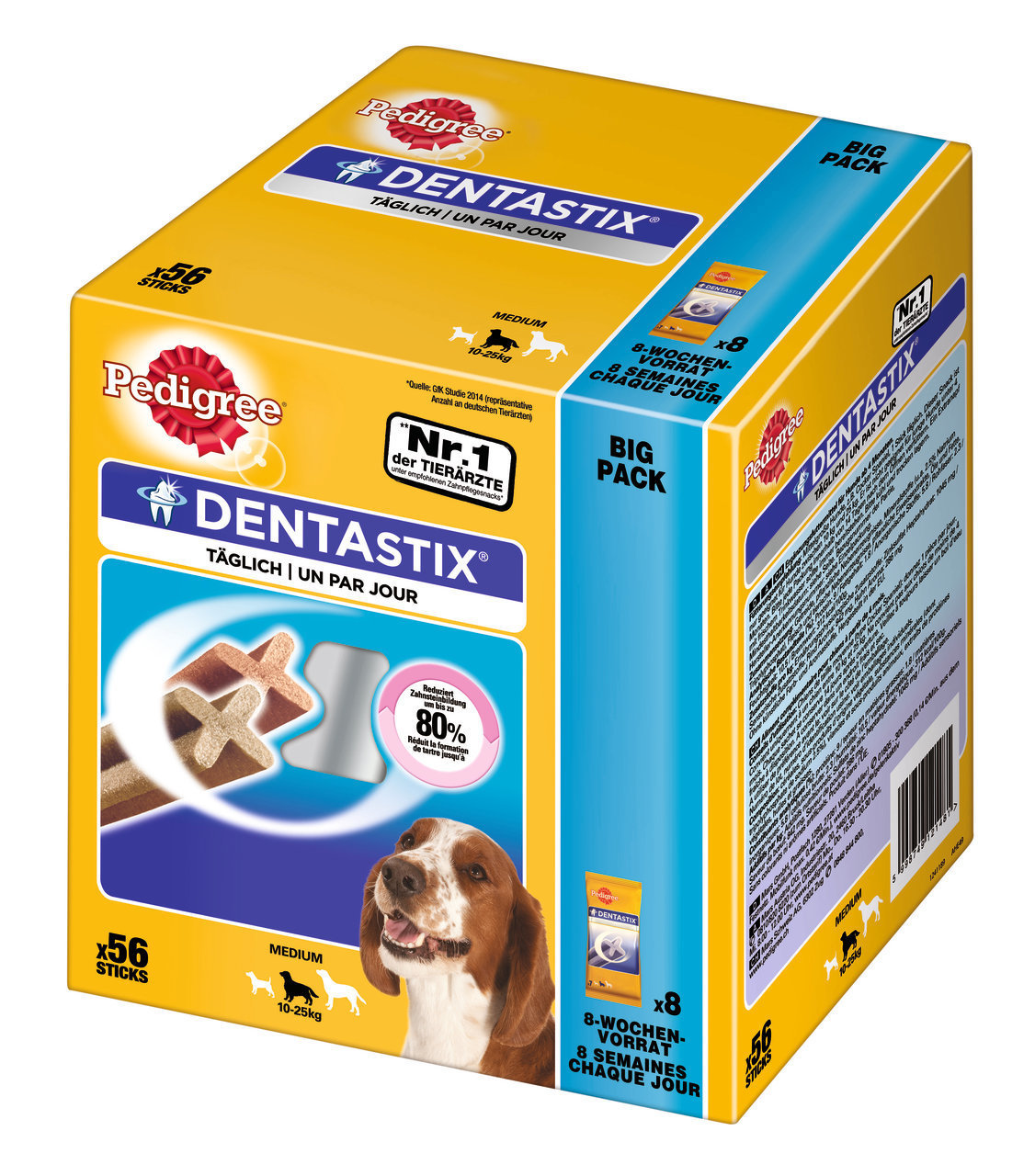 Pedigree DentaStix Daily Oral Care Hunde Snack mittel 56 Stück