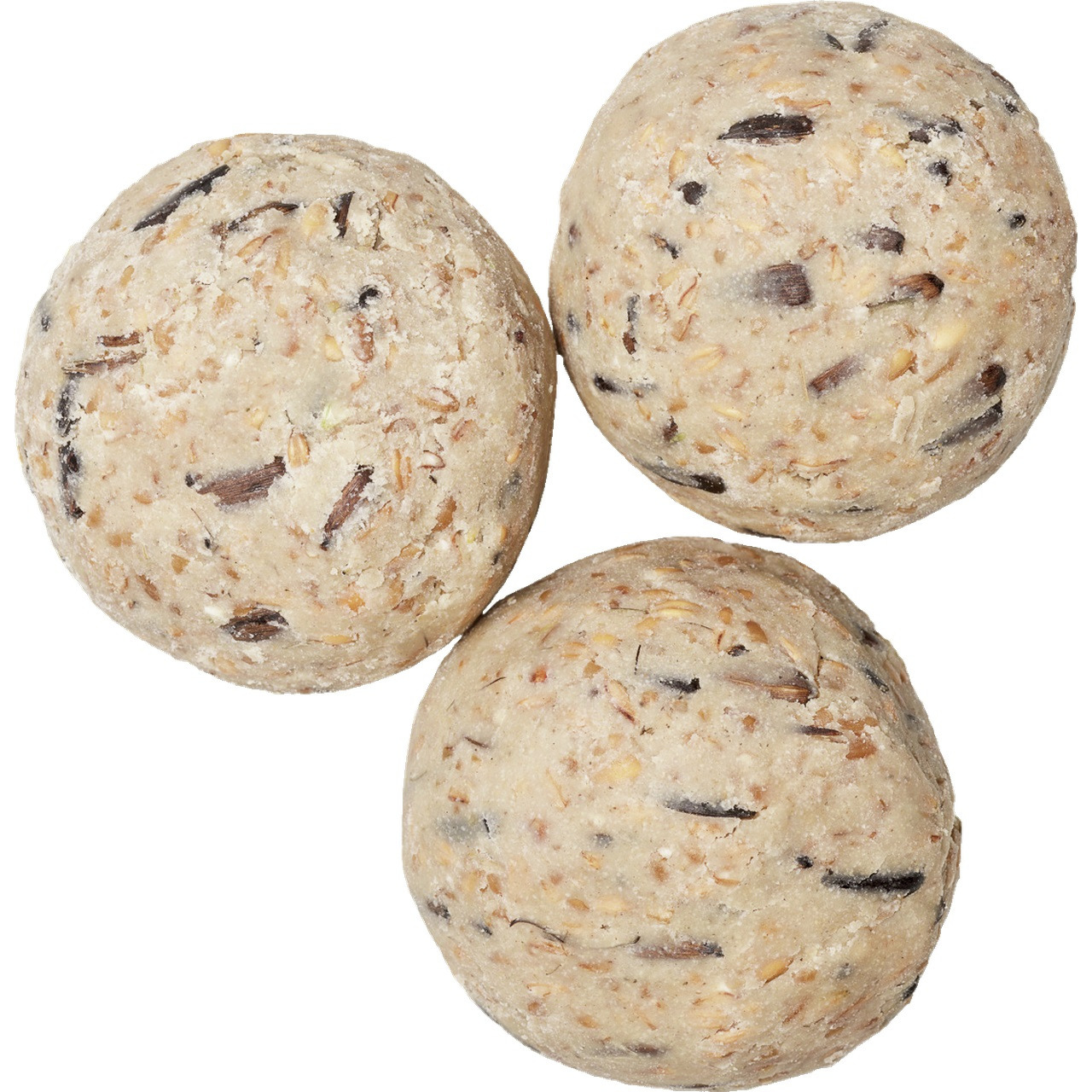 Lottis Piepmätze Meisenknödel, Wildvögel, Getreide-Samen-Fett, nährstoffreich, ideal Garten-Balkon, 3 Stk.