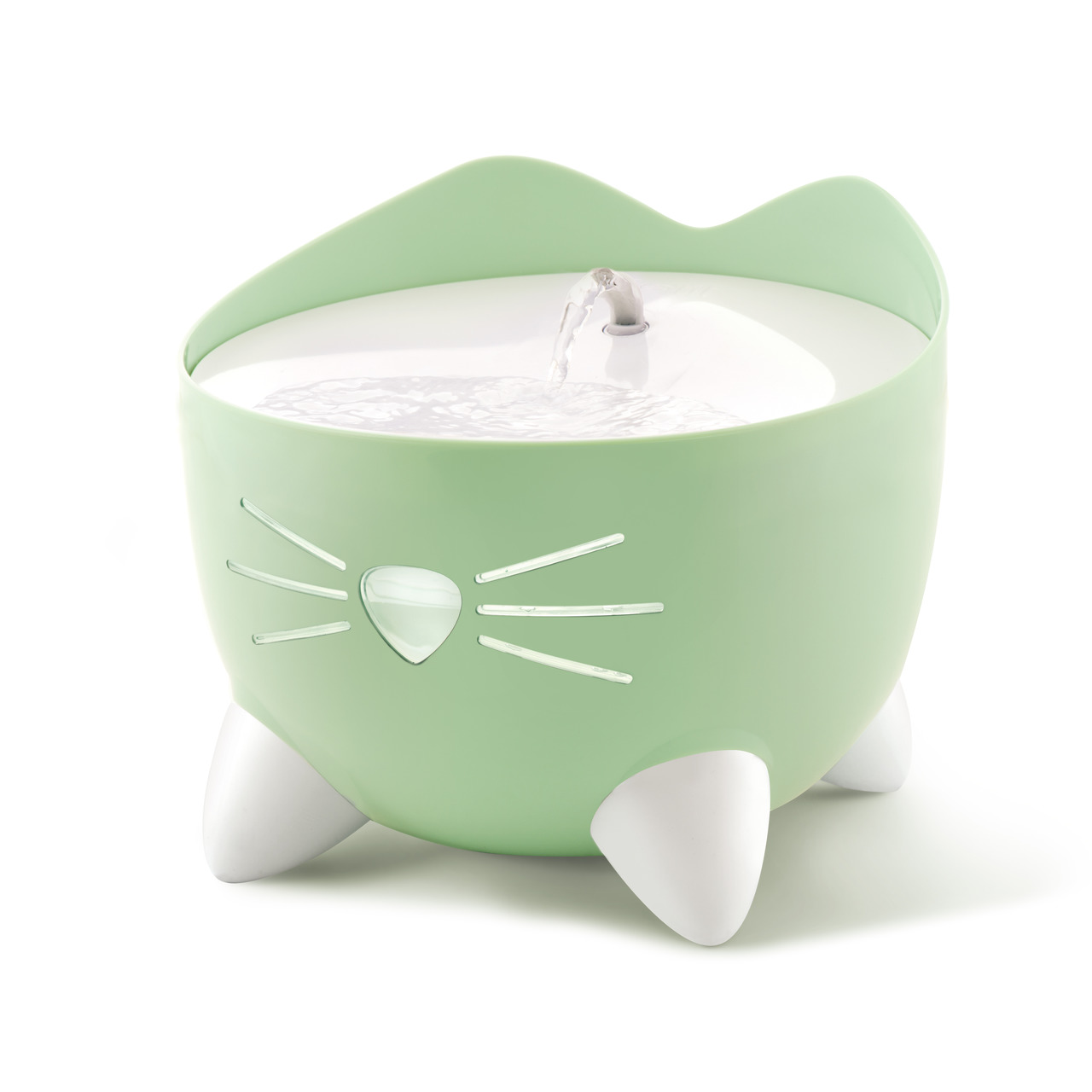 Catit Trinkbrunnen für Katzen, Katzenkopf-Design, frisches zirkulierendes Wasser, fördert Flüssigkeitsaufnahme, ideal für sauberes Wasser.