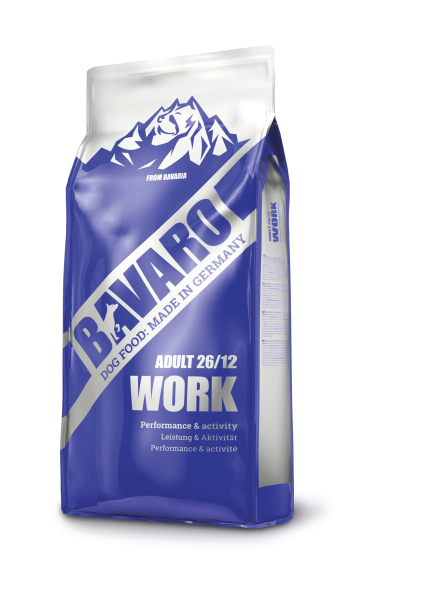 Josera Bavaro Work Adult 26/12, Hundefutter f. aktive erw. Hunde, "Performance & activity", hochwertige Zutaten, Made in Germany.