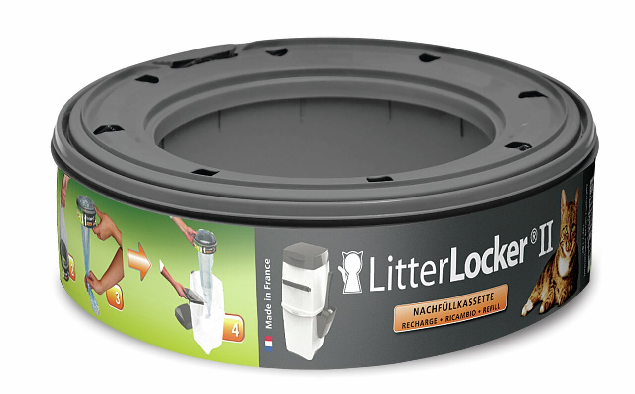 Nachfüllkassette LitterLocker II für Katzenstreu, Katzenbesitzer, geruchsdicht, 1 Kassette, hergestellt in Frankreich.