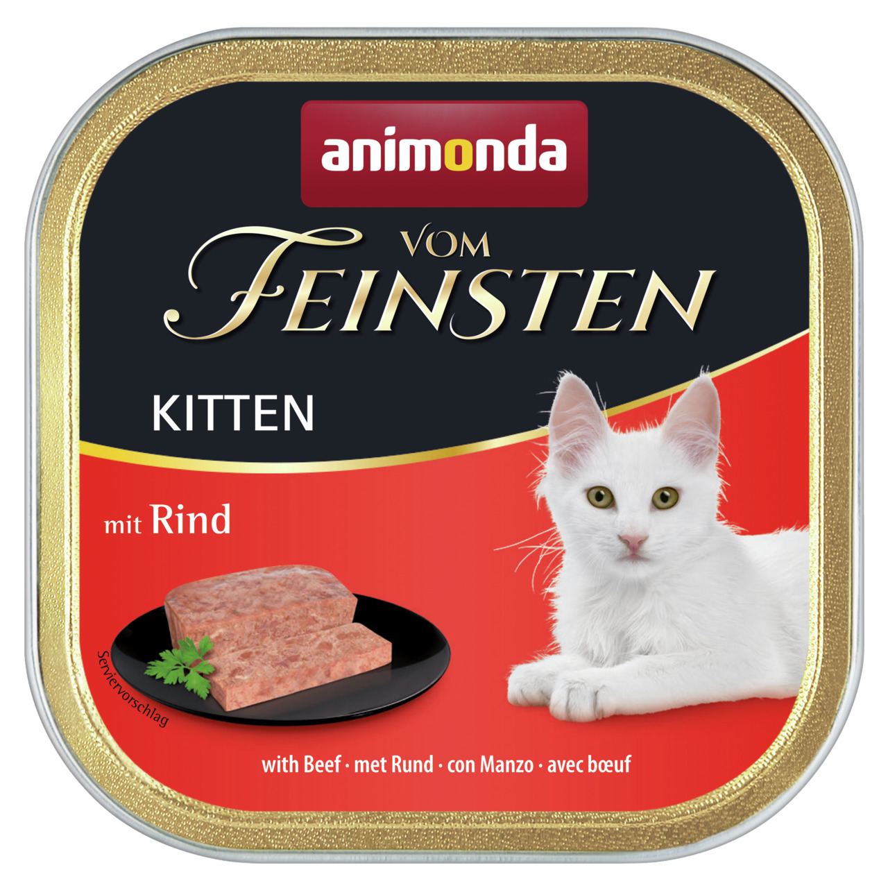 Animonda vom Feinsten Kitten mit Rind Katzen Nassfutter 100 g