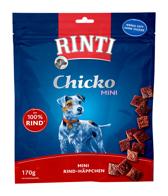 Sparpaket 2 x 170 g Rinti Chicko Mini Rind-Häppchen Hunde Snack