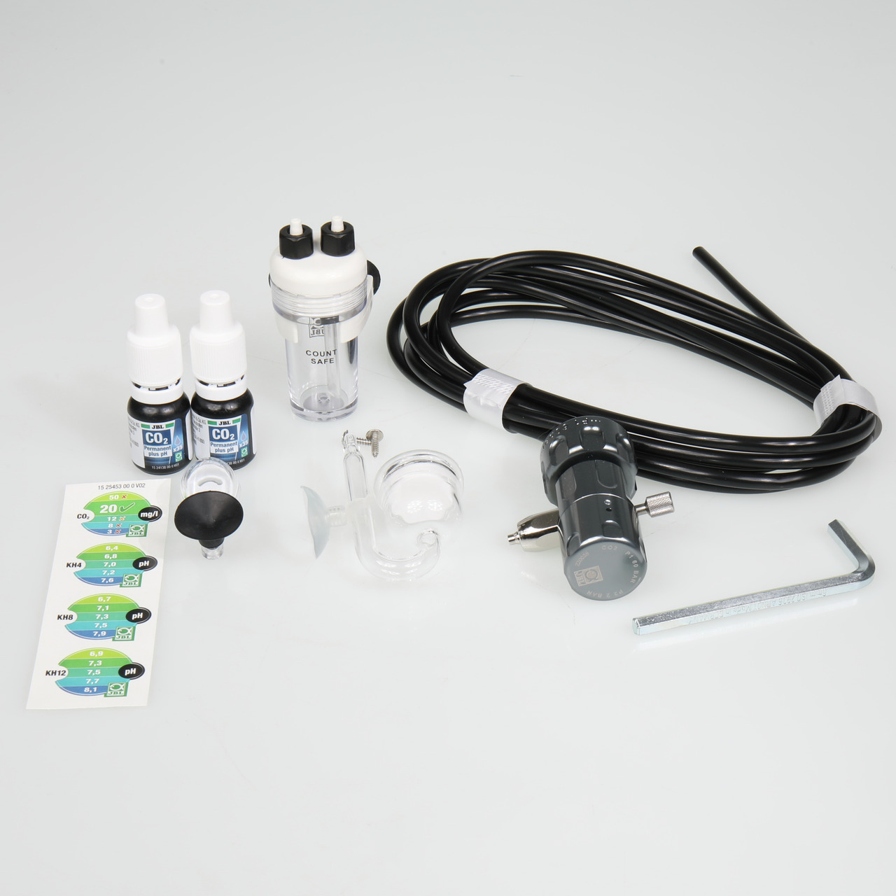 JBL ProFlora CO2 Set: CO2-Düngesystem für Aquarienpflanzen, inkl. Druckminderer, Diffusor, Tests, Zubehör. Fördert gesunde Pflanzen.