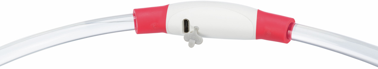TRIXIE Leuchtring transparent USB L–XL 65 Centimeter rot