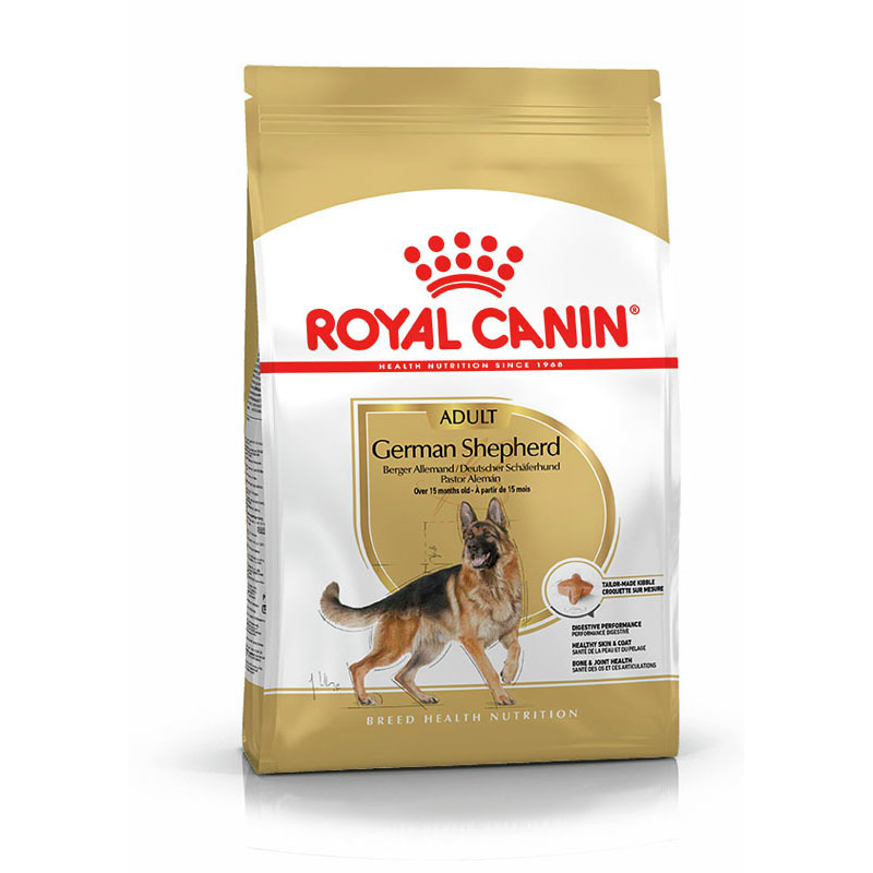 ROYAL CANIN German Shepherd Adult, für Deutsche Schäferhunde ab 15 Mon., Verdauung, Haut, Fell, Knochen, 12 kg.