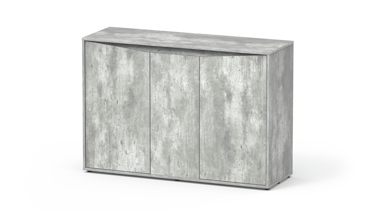 Aquatlantis Unterschrank, Betonoptik, 3 Türen, robust, zeitlos, ideal f. Aquarien/Wohnräume, stilvolle u. funktionale Lösung.