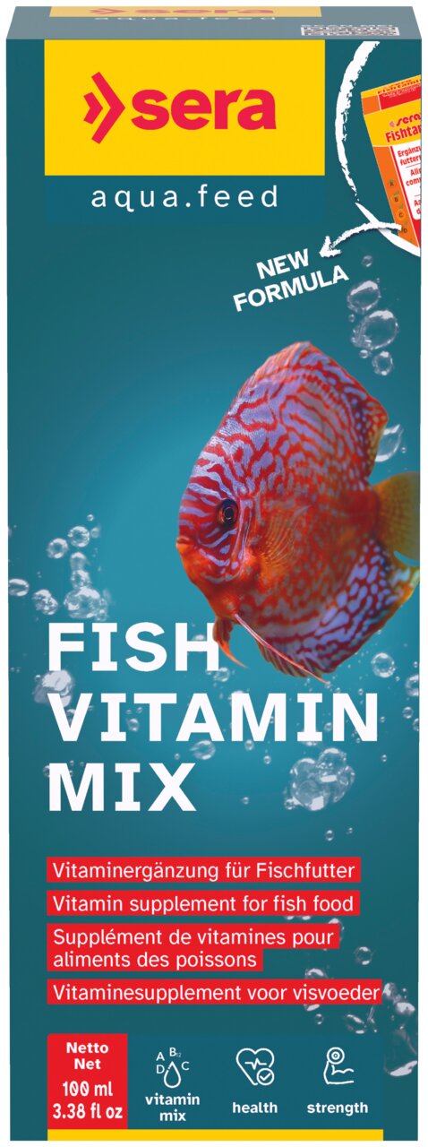 Sera Fishtamin, Ergänzungsfutter f. Zierfische, flüssiges Vitaminpräparat, 100 ml, fördert Gesundheit & Vitalität, beugt Mängeln vor.