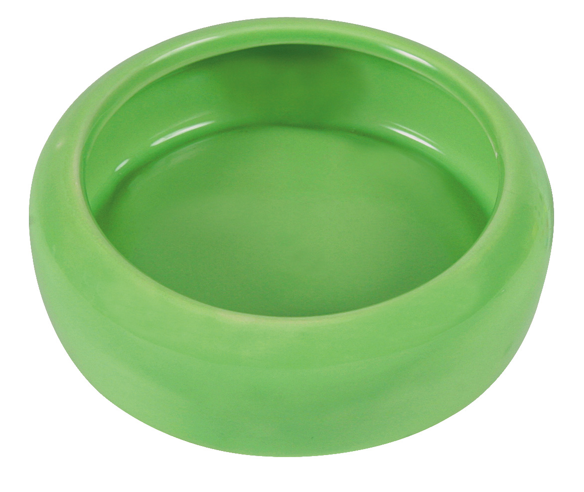 TRIXIE Keramiknapf, grün, für Hunde & Katzen, ideal für Wasser/Futter, leicht zu reinigen, modernes Design, EAN: 4011905607412.