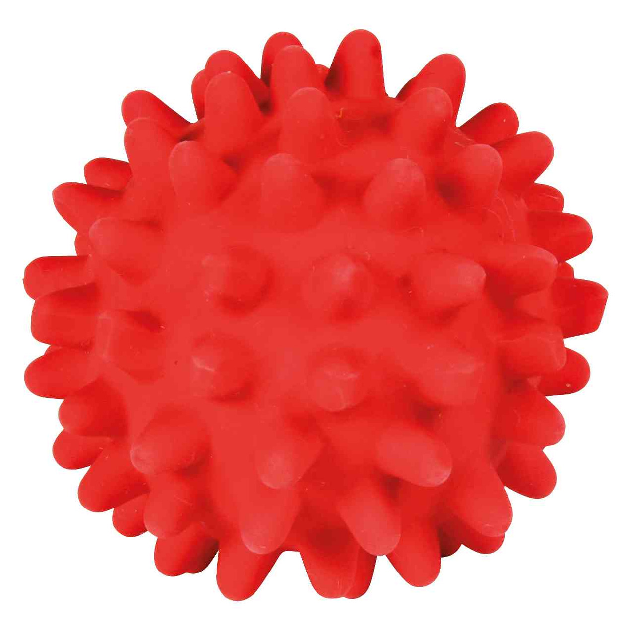 Roter TRIXIE-Igelball aus robustem Gummi, ideal für Hunde aller Größen. Fördert die Zahnpflege durch genoppte Oberfläche und bietet langanhaltenden Spielspaß. Perfekt für Wurf- und Apportierspiele. Durchmesser ca. 8 cm. Geeignet für alle Hunderassen.