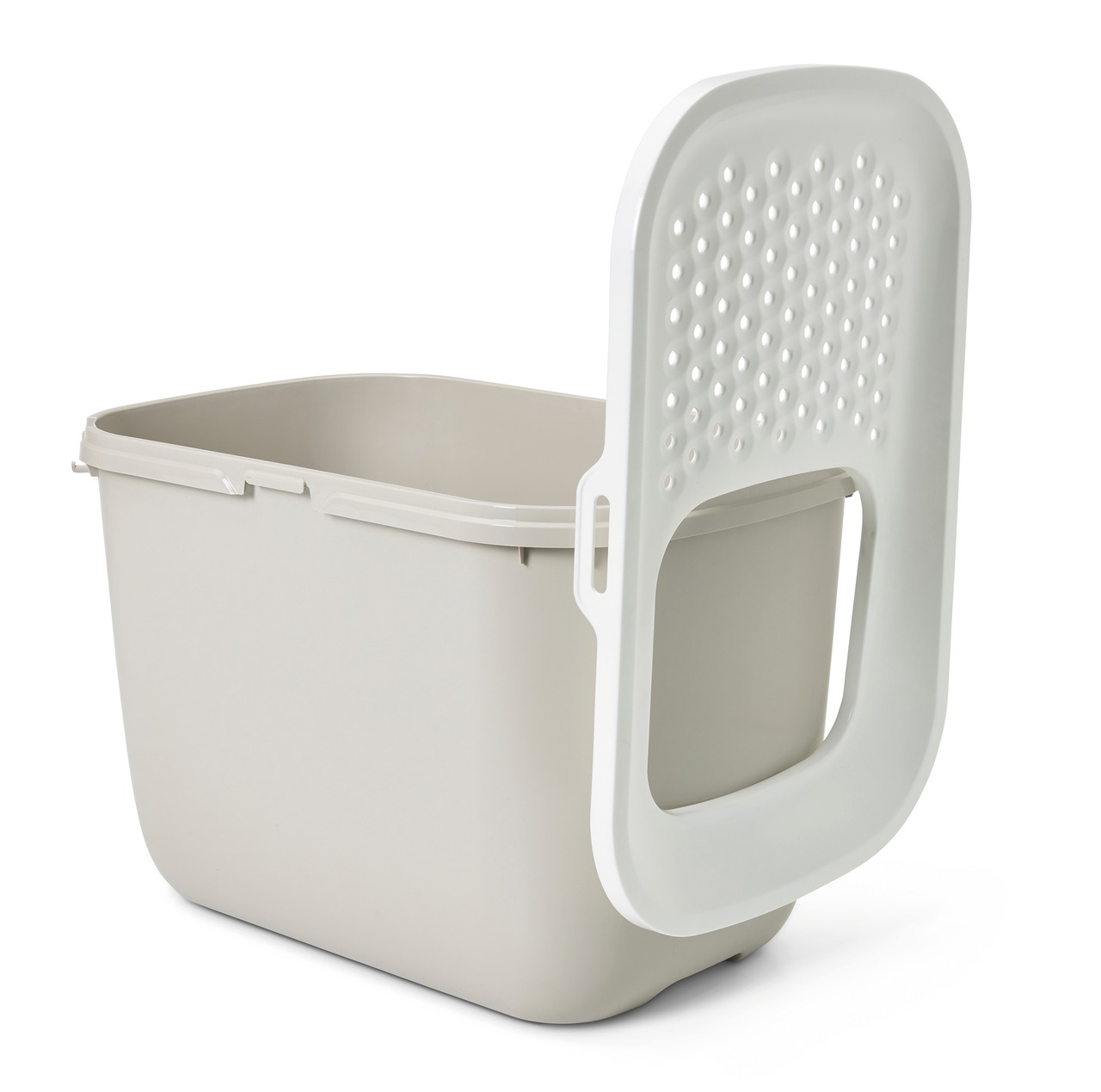 SAVIC Katzentoilette beige, für Katzen aller Größen, robustes Design, hygienisch, leicht zu reinigen, ideal für täglichen Gebrauch.