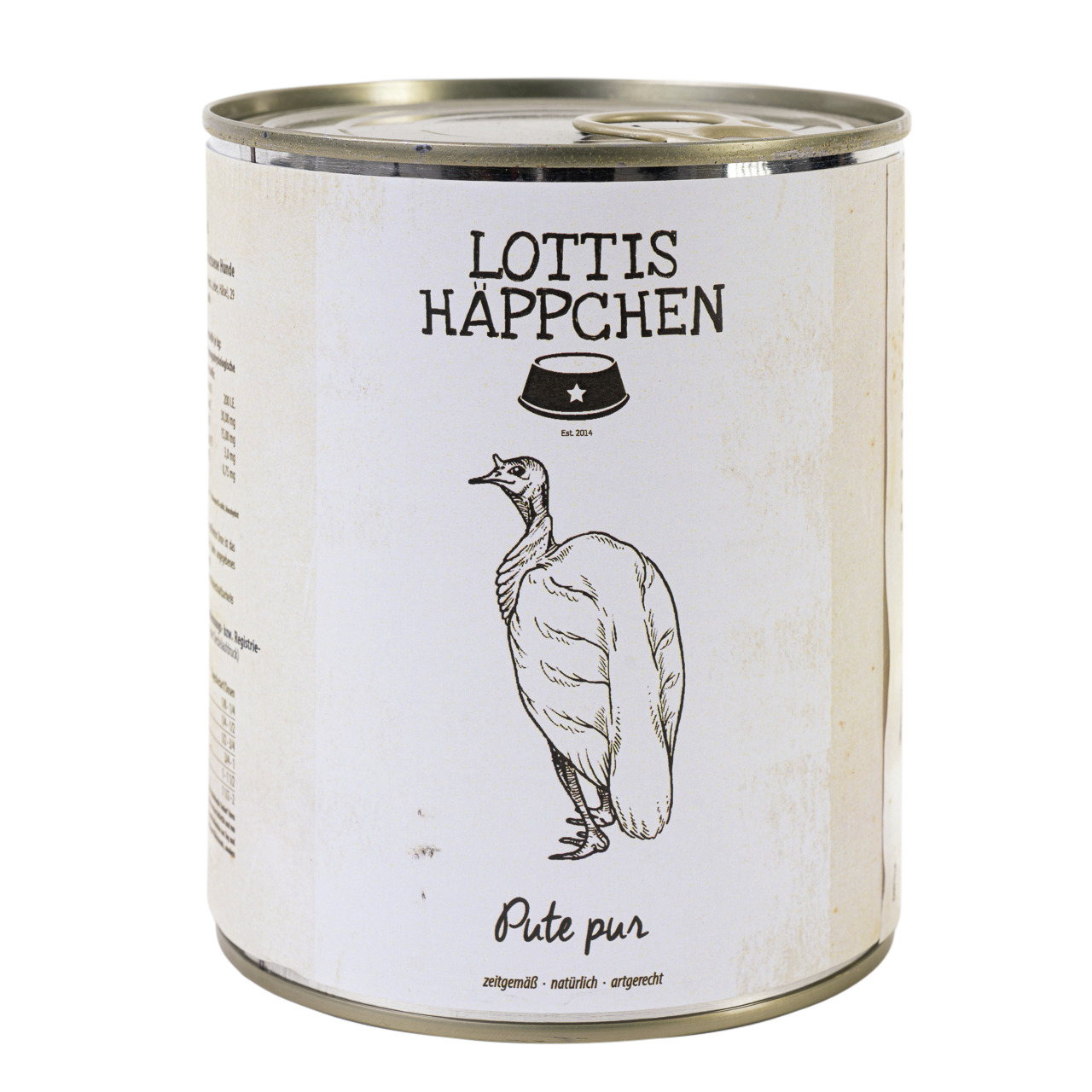 Lottis Häppchen – Pute pur, für Hunde, natürliche Ernährung, 800 g.