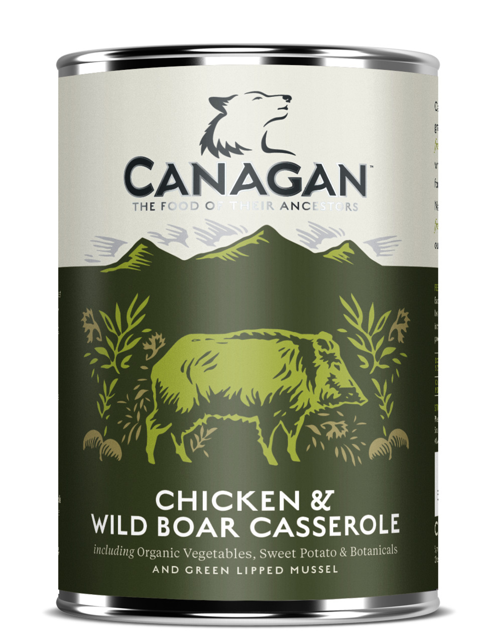 Canagan Chicken & Wild Boar Casserole, Nassfutter für Hunde, Huhn & Wildschwein, mit Bio-Gemüse, 400 g.