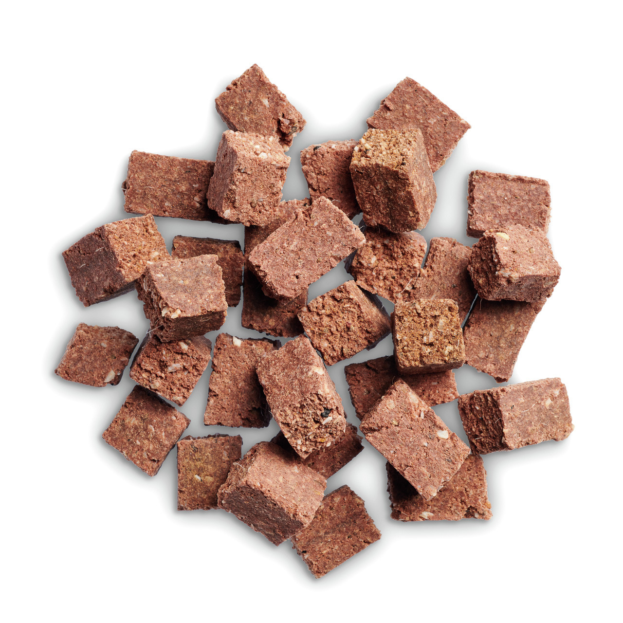 LOTTIS HÄPPCHEN Trockenfutter für Hunde, getr. Fleischwürfel, natürl. Snack/Belohnung, für Hundehalter mit Fokus auf natürl. Ernährung.