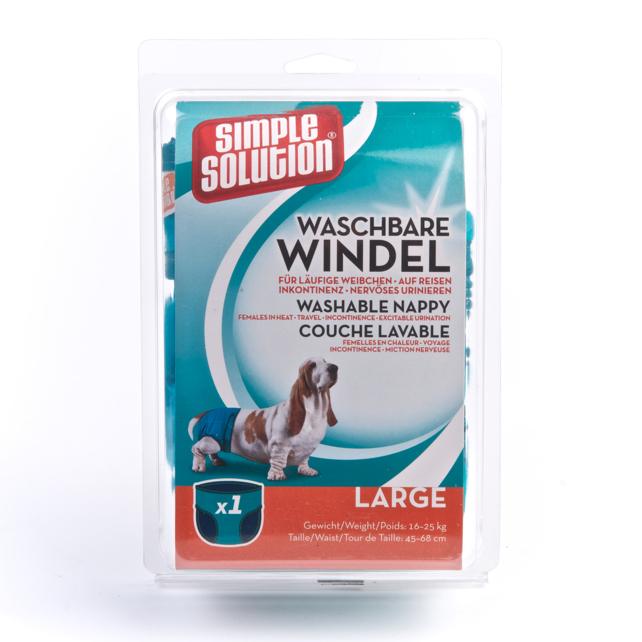 Simple Solution waschbare Windel Hunde Hygiene Inkontinenz L