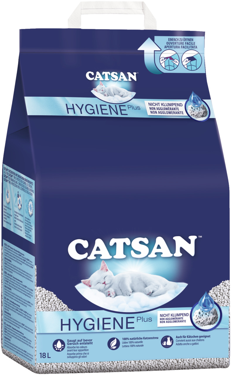 Catsan Hygiene plus Katzenstreu 18 l