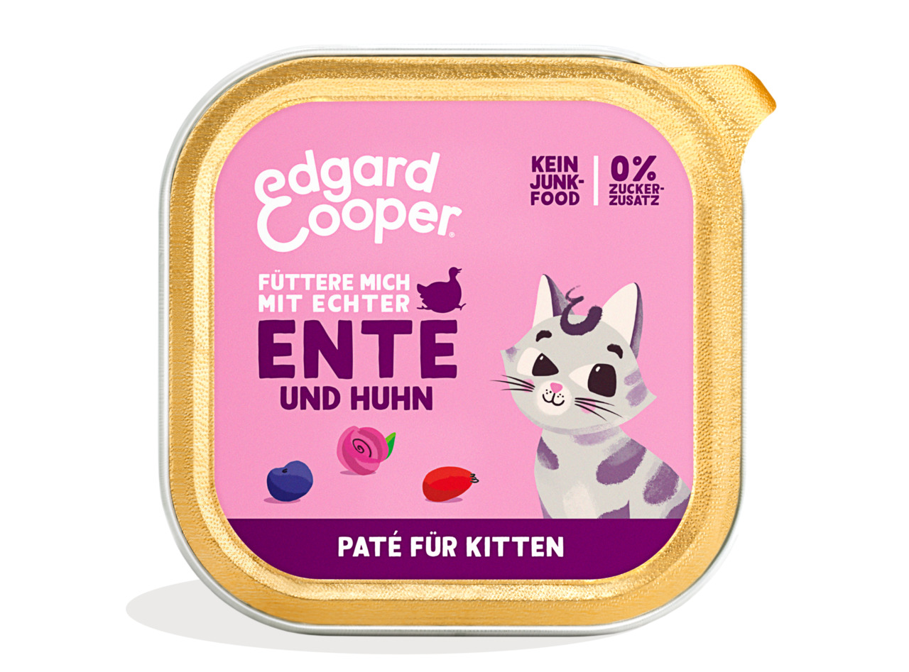 Edgard & Cooper Kitten Paté Ente & Huhn Katzen Nassfutter 85 g