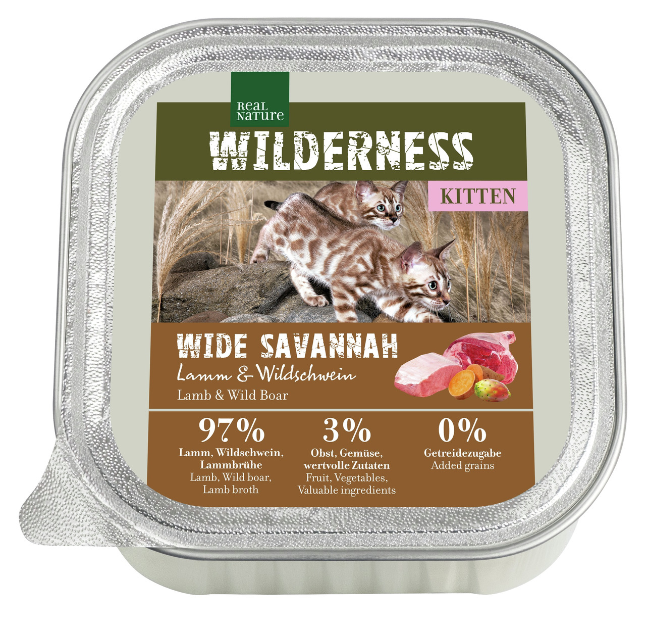 REAL NATURE Wilderness Kitten Wide Savannah 100 g
