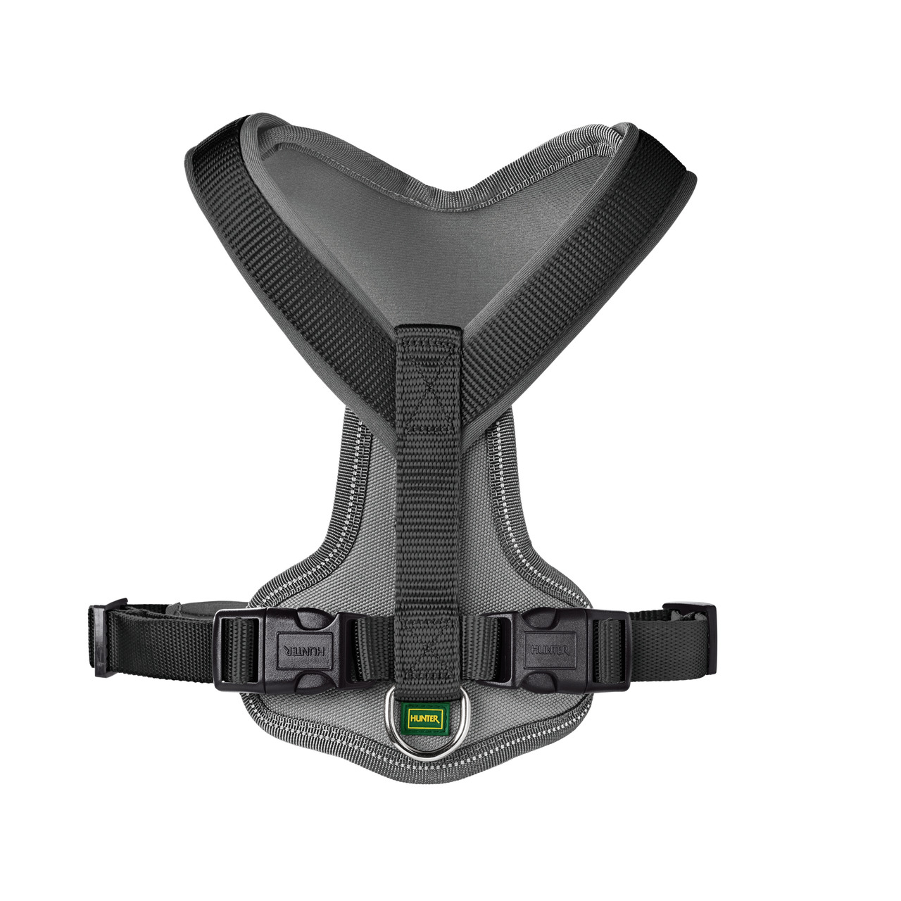 HUNTER Geschirr Neopren XXL 25 mm schwarz/neopren grau