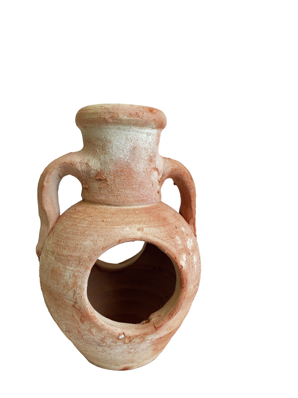 Sydeco Terrakotta-Krugsimulator, für Fische/Reptilien, Versteckmglk., rustikale Optik, 2 Griffe, große Öffnung, für Aquarien/Terrarien.