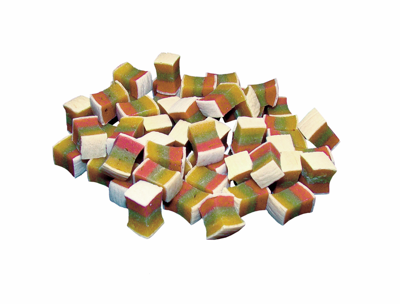 StarSnack Hundesnacks, Würfelform, Belohnung/Ergänzungsfutter, mehrfarbig (Weiß, Grün, Gelb, Rot), ideal für zwischendurch.