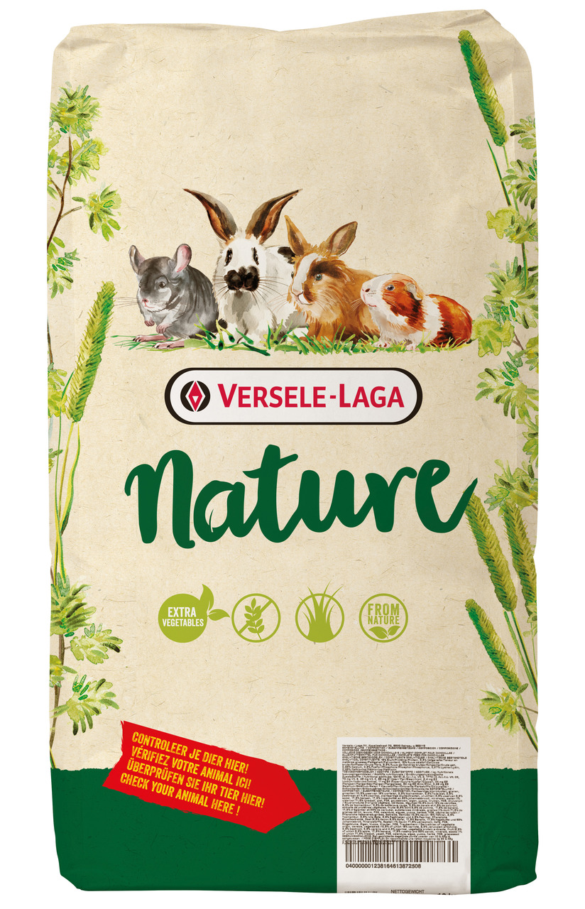Sparpaket 2 x 9 kg Versele-Laga Nature Cuni Kaninchen Hauptfutter