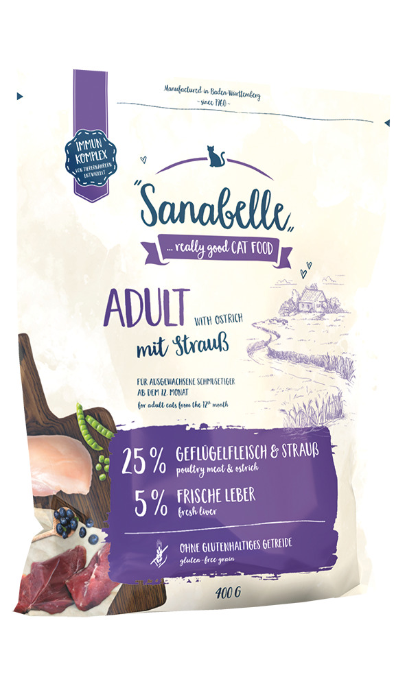 Sanabelle Adult mit Strauß 400g Katzentrockenfutter