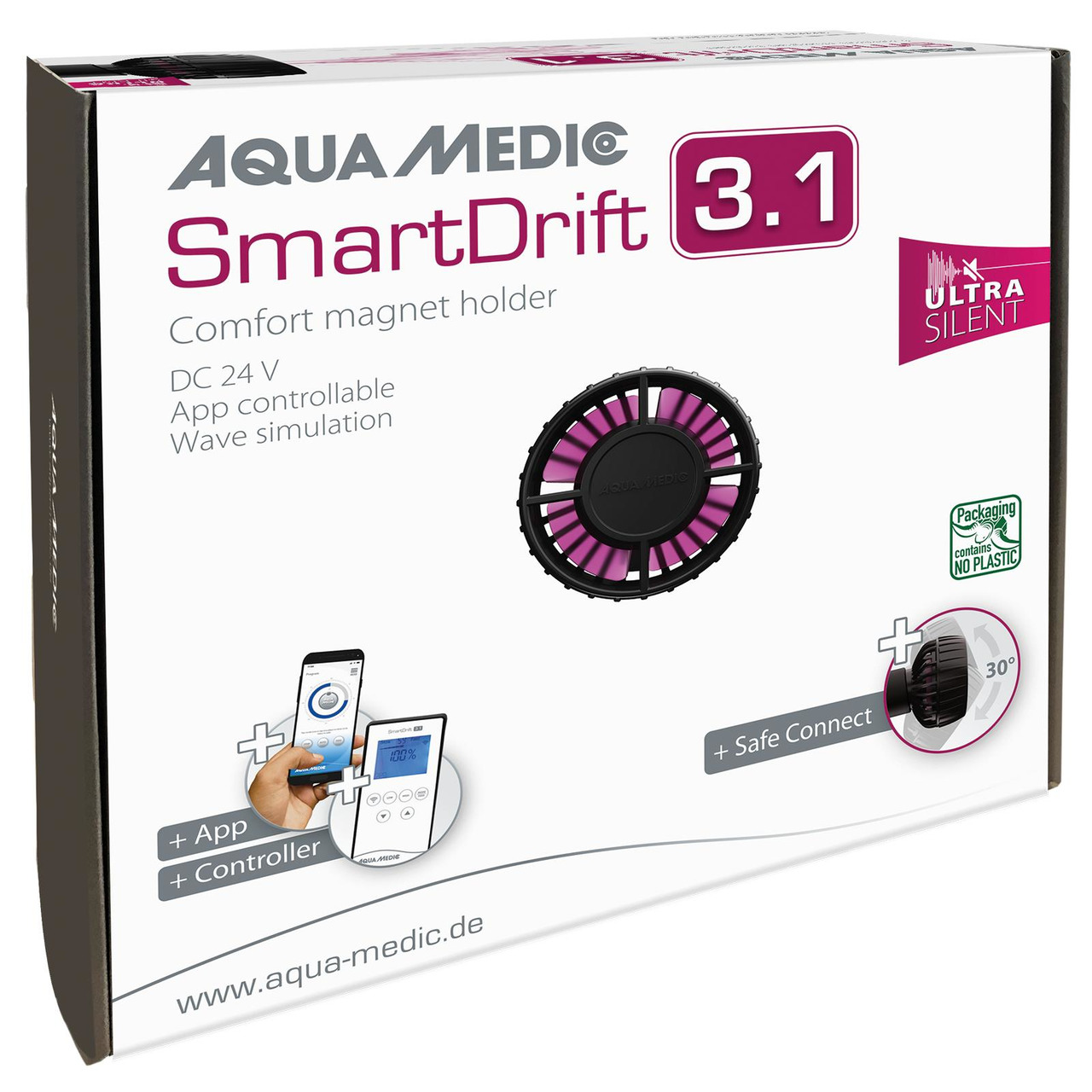 Aqua Medic SmartDrift 3.1: Strömungspumpe für Aquarien, app-gesteuert, energiesparend (DC 24 V), Ultra Silent, Wellen-Simulation, nachhaltig.