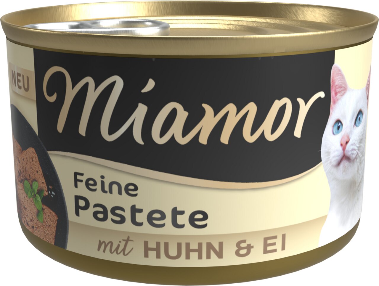 Miamor Feine Pastete mit Huhn & Ei, Katzenfutter, Zielgruppe: Katzen, hochwertige & schmackhafte Mahlzeit.