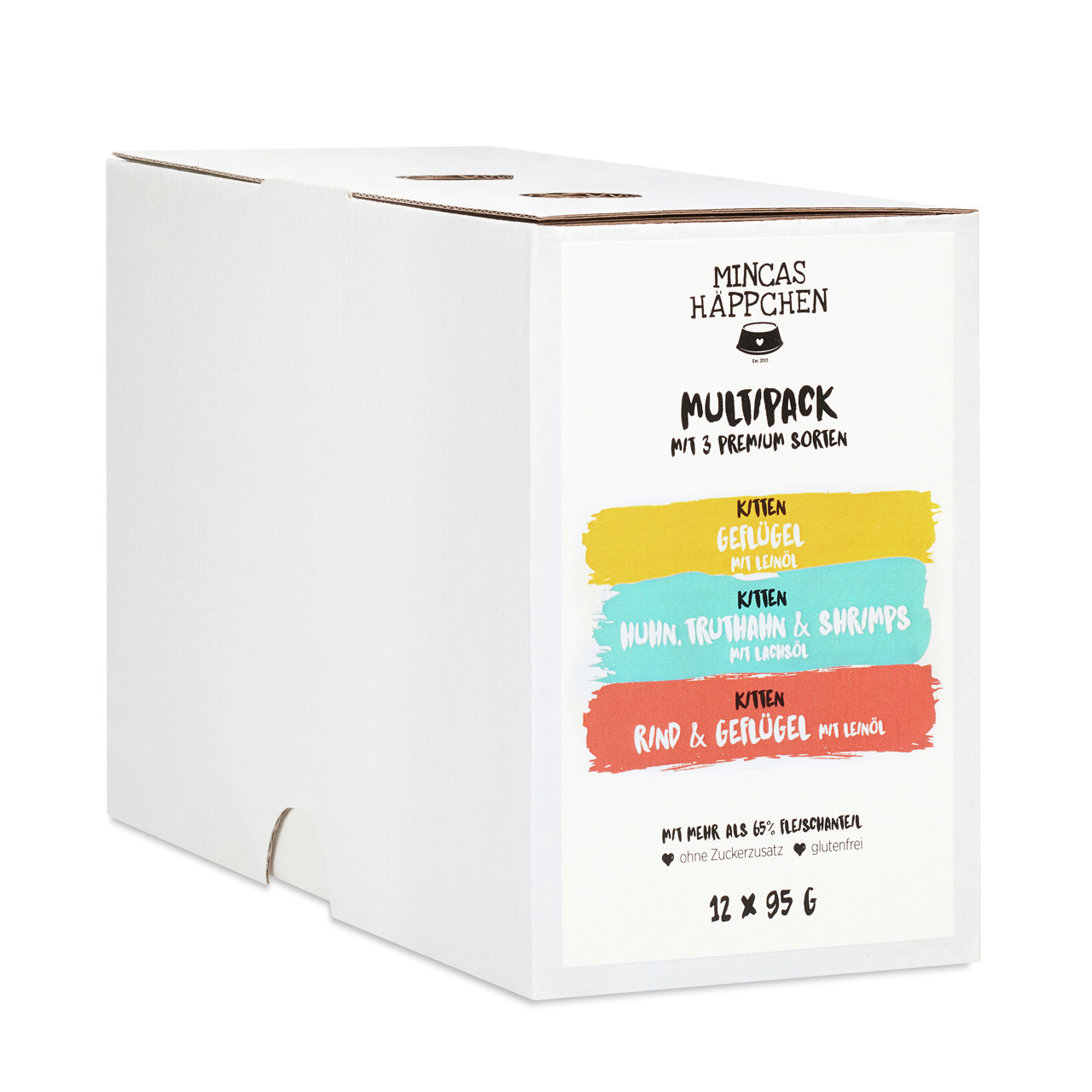 Defu Mincas Häppchen, Katzenfutter, Huhn, Bio, 100 g Nassfutter.