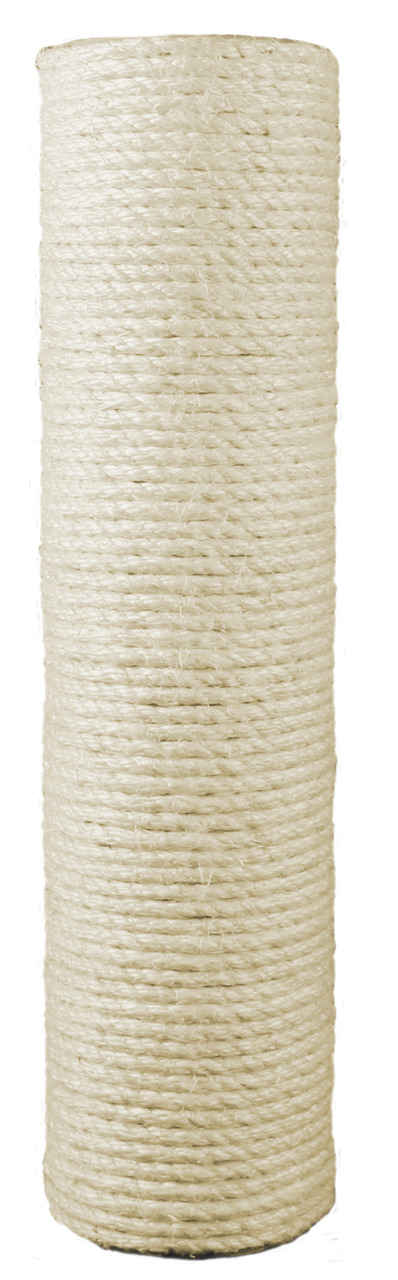 TRIXIE Ersatzstamm für Katzen, naturfarbenes Sisal, ideal zum Krallenwetzen, Verlängerung Kratzbaum-Lebensdauer, Maße auf Bild.