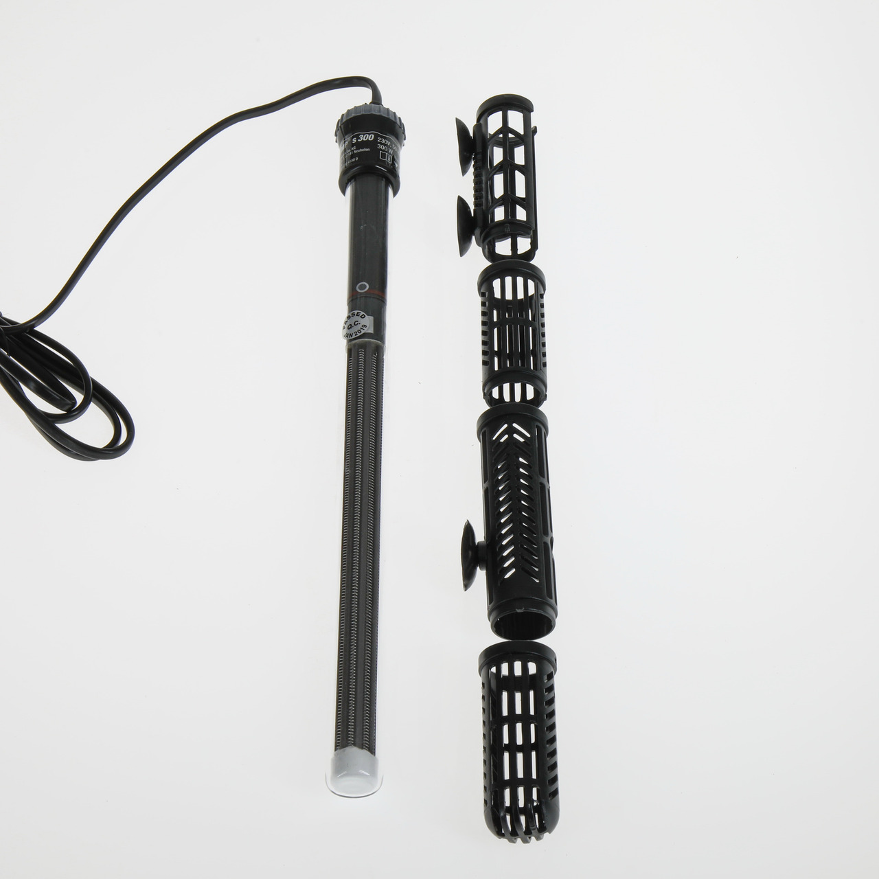 JBL ProTemp S 300: Aquarium-Heizgerät für Süß-/Meerwasser, konstante Temp., inkl. Schutzkorb+Saugnäpfe, bis 300L.