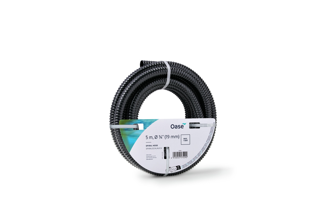 Oase Spiralschlauch, schwarz, flexibel, für Teich- & Gartenbewässerung, robust, langlebig, leicht handhabbar, ideal für Teichbesitzer.
