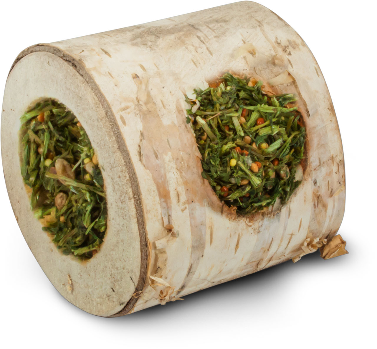 JR FARM Birkenholz-Rad, Kau- & Beschäftigungsspielzeug für Kaninchen & Meerschweinchen, Kräuter-Snack, 125 g.