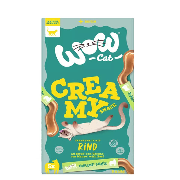 WOW CAT Creamy Snack Rind 5x15 g