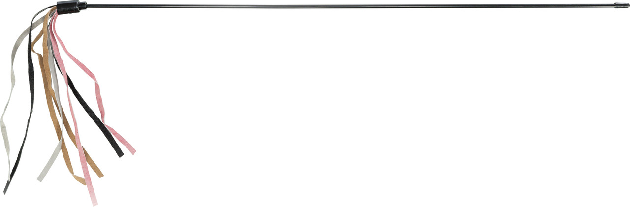 TRIXIE Spielangel, Katzen, Beige/Braun/Rosa/Schwarz, fördert Jagdinstinkt & Bewegung, 50 cm, flexibel & robust.